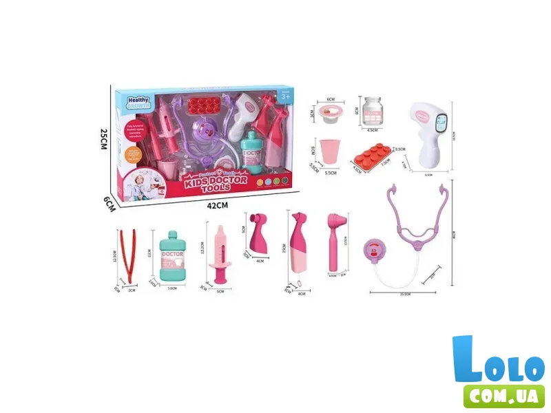 Игровой набор врача (розовый)