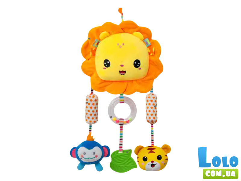 Погремушка-пищалка Лев с прорезывателем