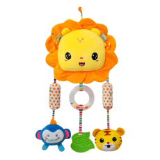Погремушка-пищалка Лев с прорезывателем