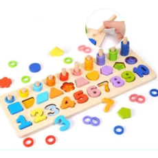 Деревянная логическая доска с магнитной рыбалкой Геометрические фигуры