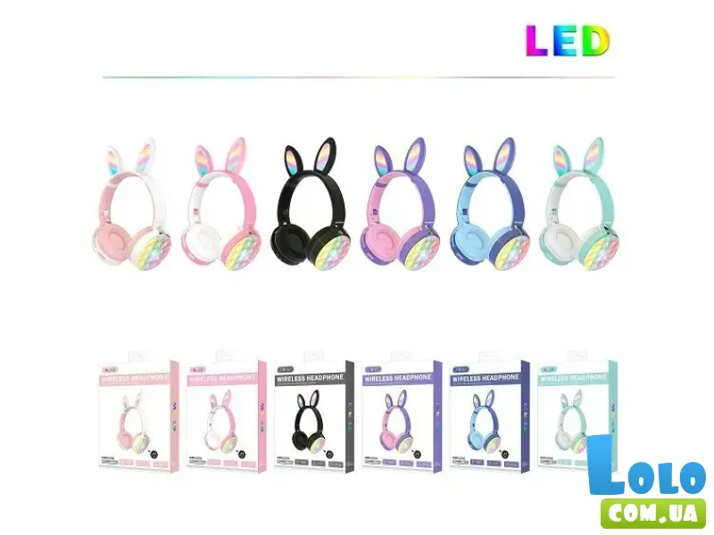 Беспроводные наушники Зайчик (в ассортименте)
