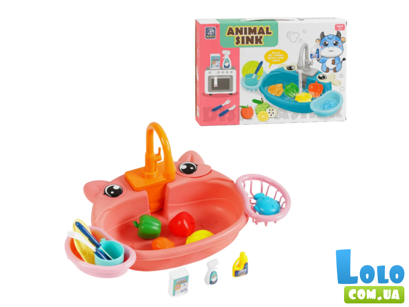 Мойка детская с аксессуарами (розовая)