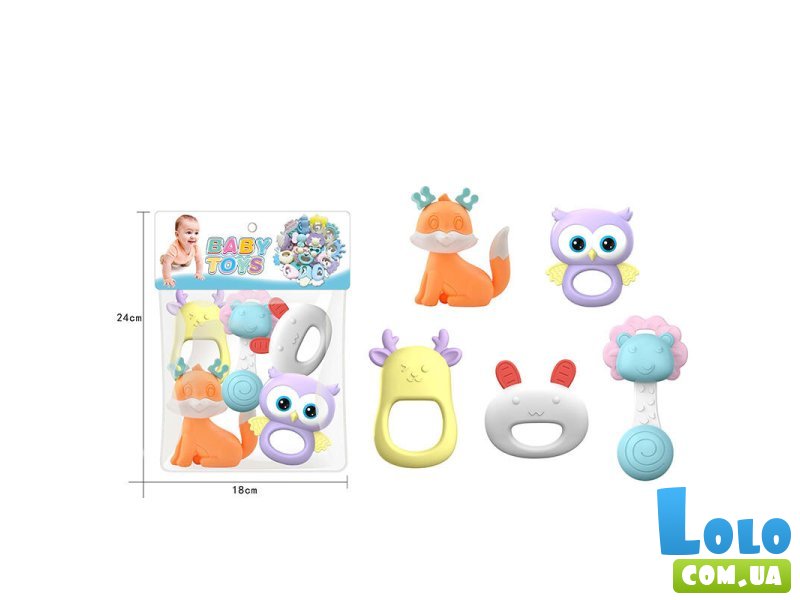 Набор погремушек с прорезывателем