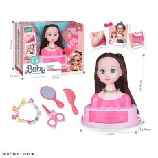 Голова куклы для причесок с аксессуарами