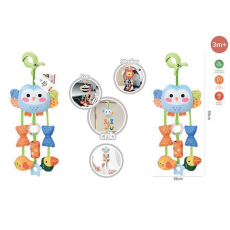 Погремушка-прорезыватель Совенок с пищалкой и клипсой