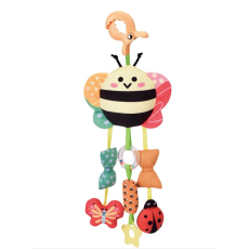 Погремушка-прорезыватель Пчелка с пищалкой и клипсой