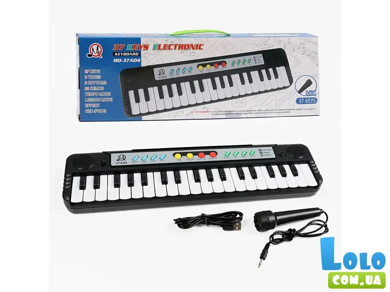 Детский синтезатор с микрофоном