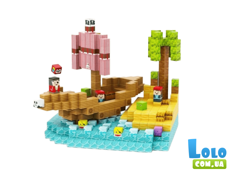 Конструктор магнитный Пиратский корабль (81004), 100 дет.