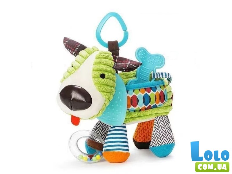 Погремушка-подвеска с прорезывателем Собачка