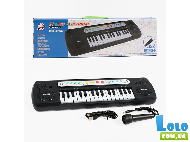 Детский синтезатор с микрофоном