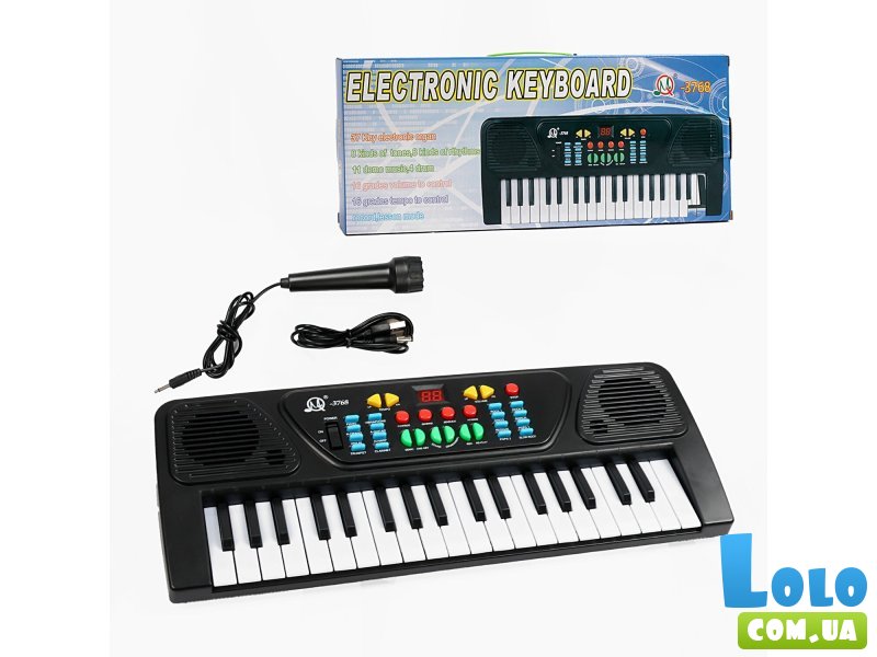 Детский синтезатор с микрофоном