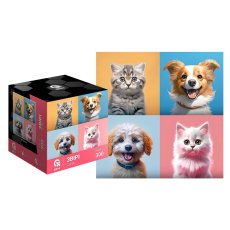 Пазлы Звери: Пара собачек и котят, 300 эл.