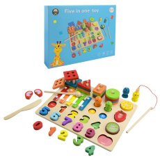 Деревянная игрушка-сортер 5 в 1