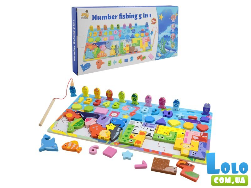 Деревянная доска-сортер 5 в 1