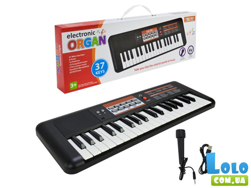 Детский синтезатор с микрофоном