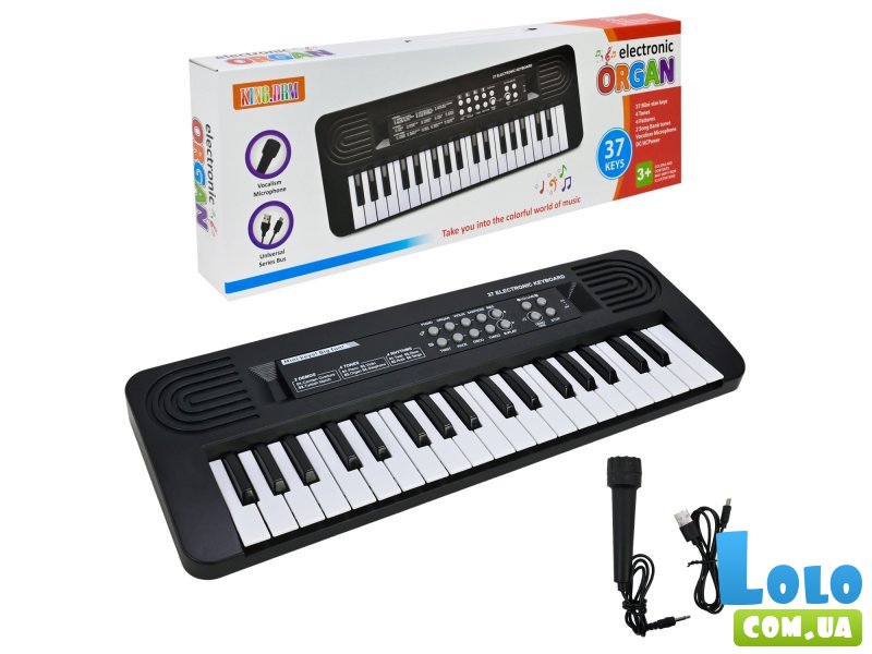 Детский синтезатор с микрофоном
