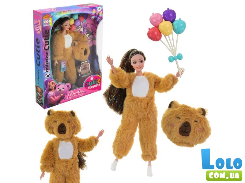 Кукла Emily в костюме капибары