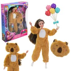 Кукла Emily в костюме капибары