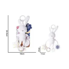 Погремушка-пищалка Зайка с прорезывателем