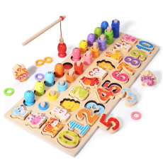 Деревянная логическая доска с магнитной рыбалкой Животные