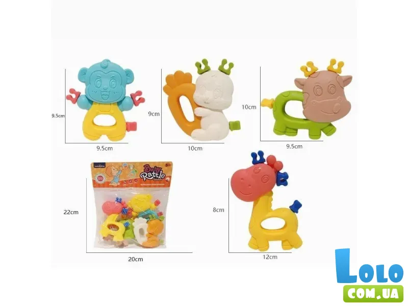 Набор погремушек Животные