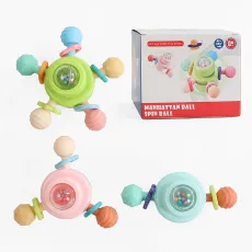 Погремушка-спинер с прорезывателем на присоске (в ассортименте)