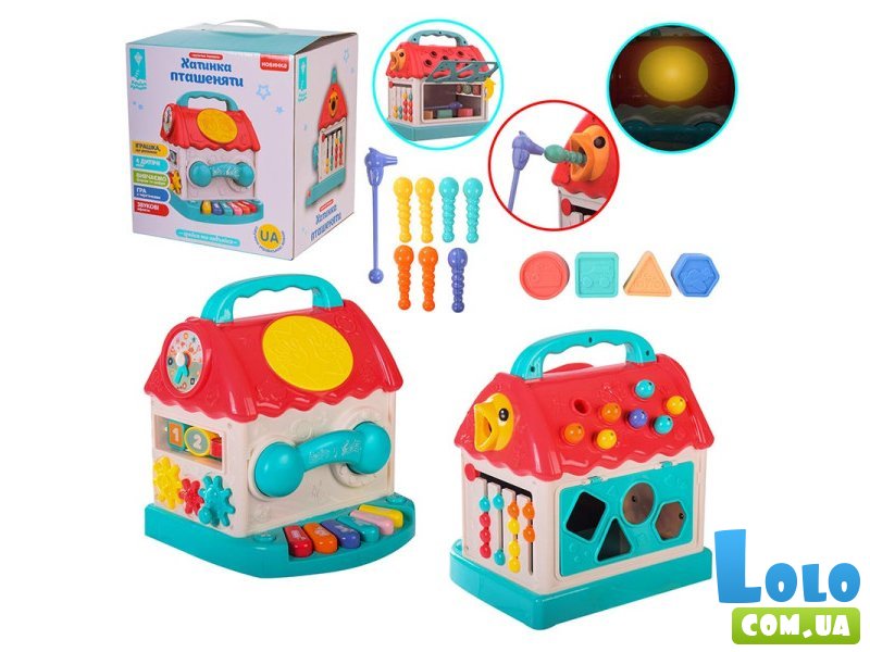 Развивающая игрушка бизиборд Домик птенца (укр.)