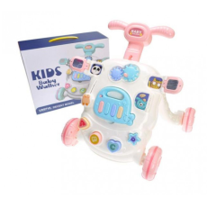 Каталка-ходунки с игровым центром (розовый)
