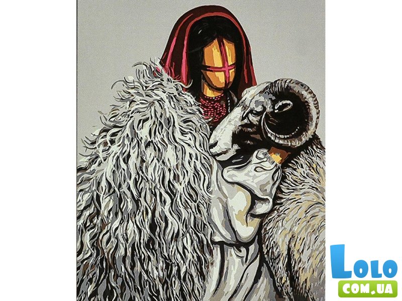 Картина по номерам Горная кровь на черном фоне, Brushme (40х50 см)