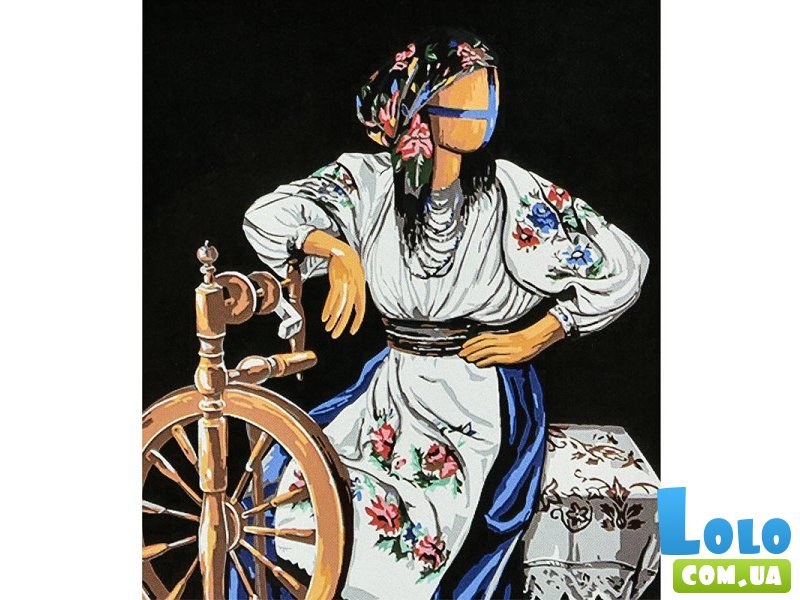 Картина по номерам Пряля на черном фоне, Brushme (40х50 см)