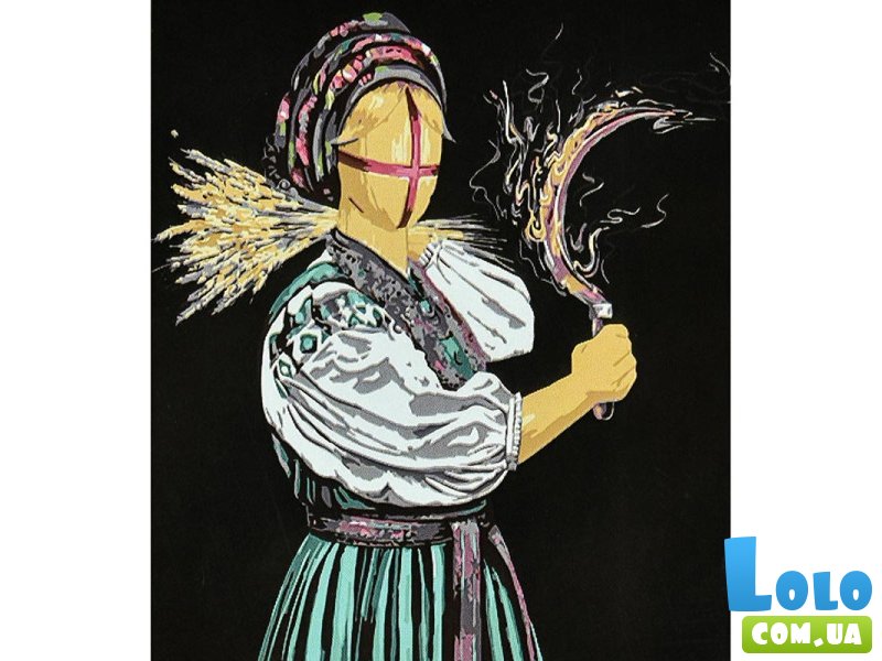 Картина по номерам Сияна на черном фоне, Strateg (40х50 см)