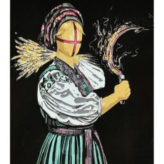 Картина по номерам Сияна на черном фоне, Strateg (40х50 см)