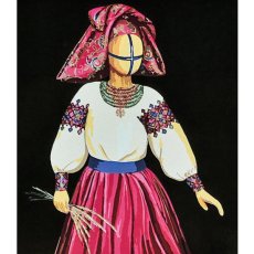 Картина по номерам Хозяйка на черном фоне, Strateg (40х50 см)