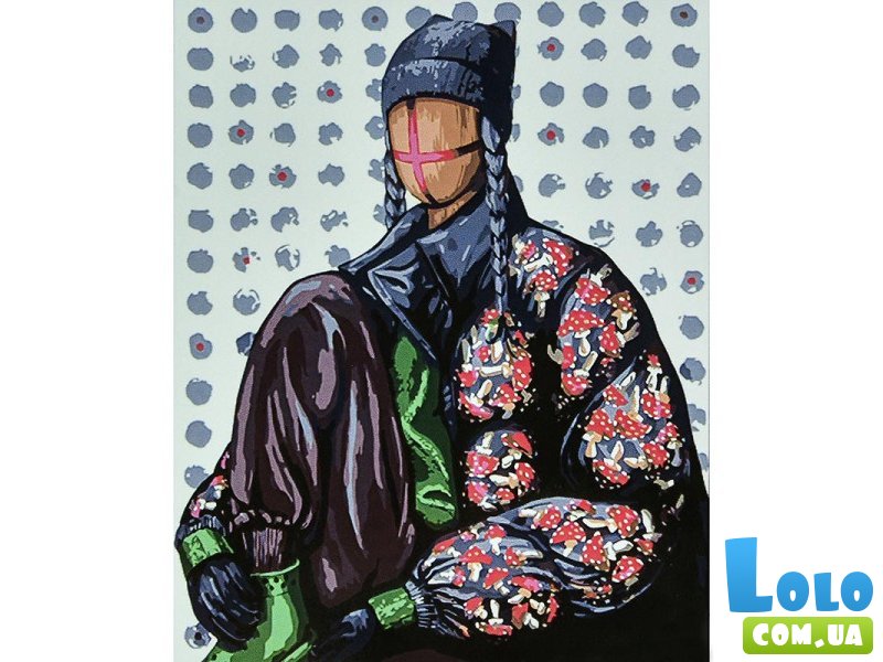 Картина по номерам Надежная на черном фоне, Strateg (40х50 см)