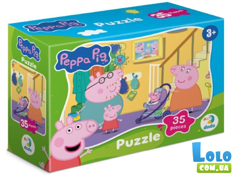 Пазл-мини На прогулку Peppa Pig, DoDo, 35 эл.