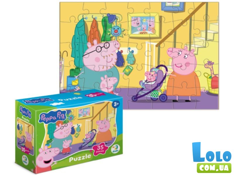 Пазл-мини На прогулку Peppa Pig, DoDo, 35 эл.