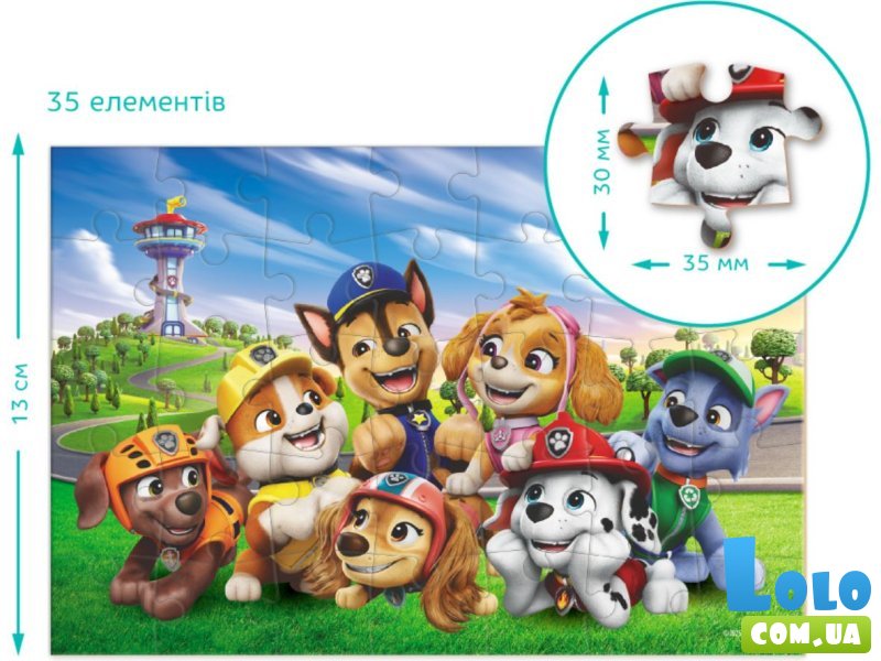 Пазл-мини Встреча у башни Paw Patrol, DoDo, 35 эл.