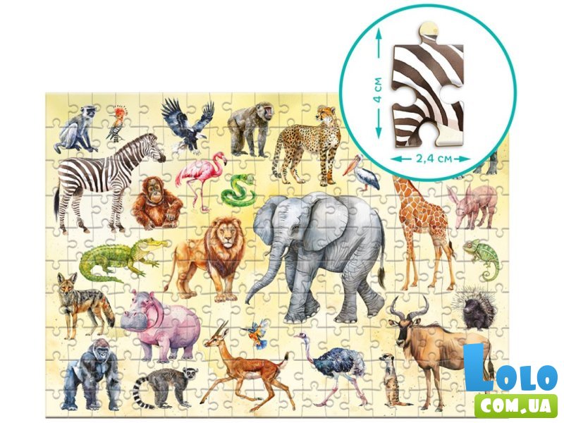 Пазл Животные Сафари Монтессори, DoDo, 200 эл.