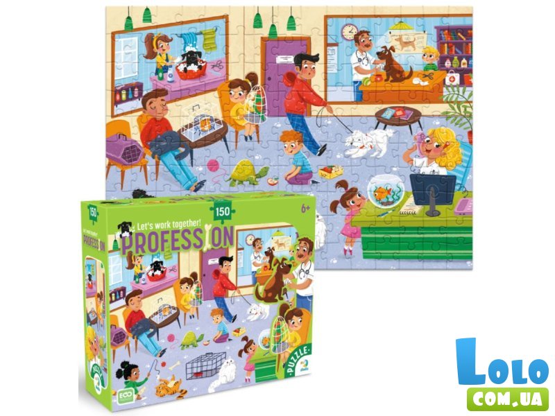 Пазл Профессии Ветеринар, DoDo, 150 эл.