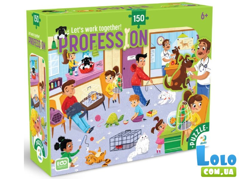Пазл Профессии Ветеринар, DoDo, 150 эл.