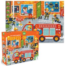 Пазл Профессии Пожарный, DoDo, 150 эл.