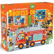 Пазл Профессии Пожарный, DoDo, 150 эл.