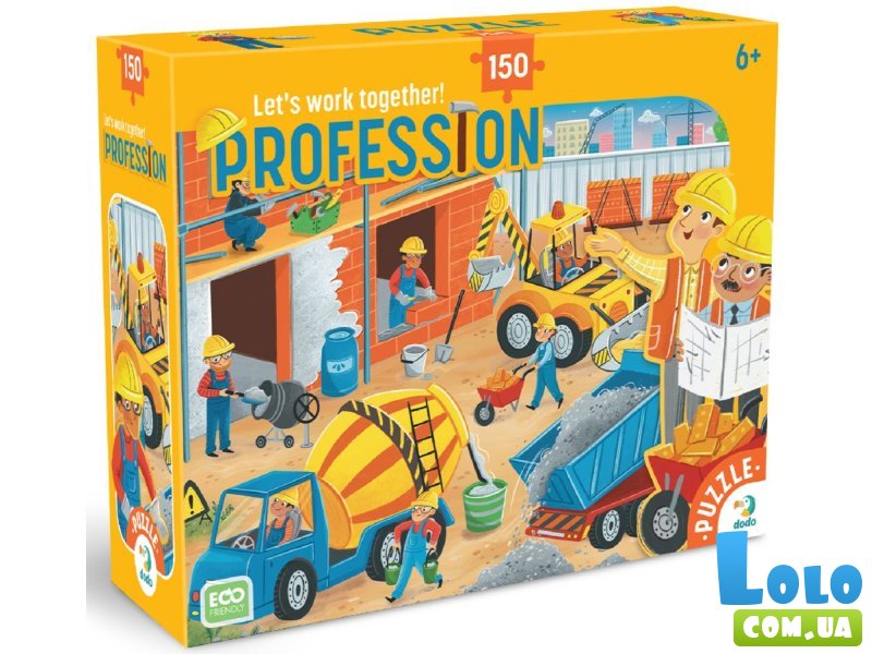 Пазл Профессии Строитель, DoDo, 150 эл.