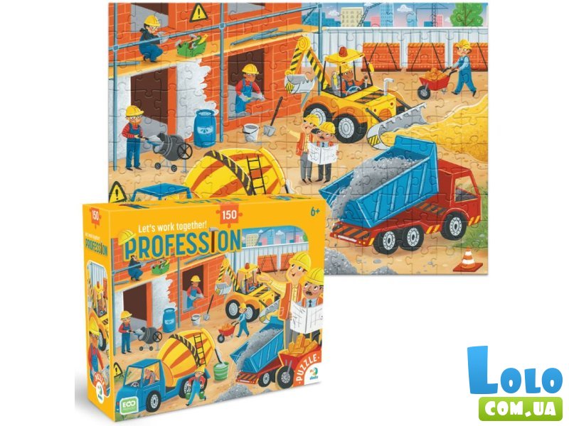 Пазл Профессии Строитель, DoDo, 150 эл.