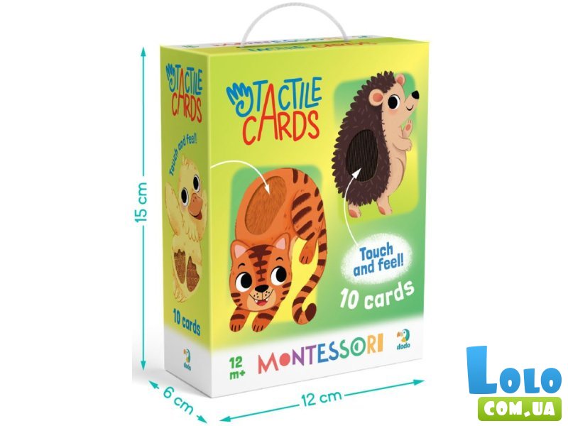 Тактильный набор карточек Монтессори Малыши животных, DoDo