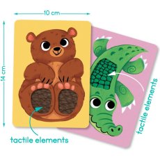 Тактильный набор карточек Монтессори Малыши животных, DoDo