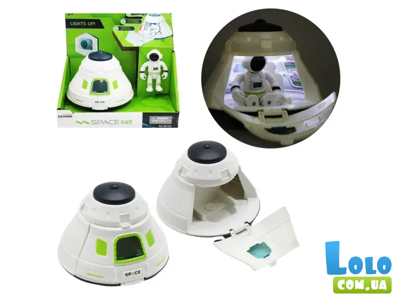 Космическая капсула с космонавтом