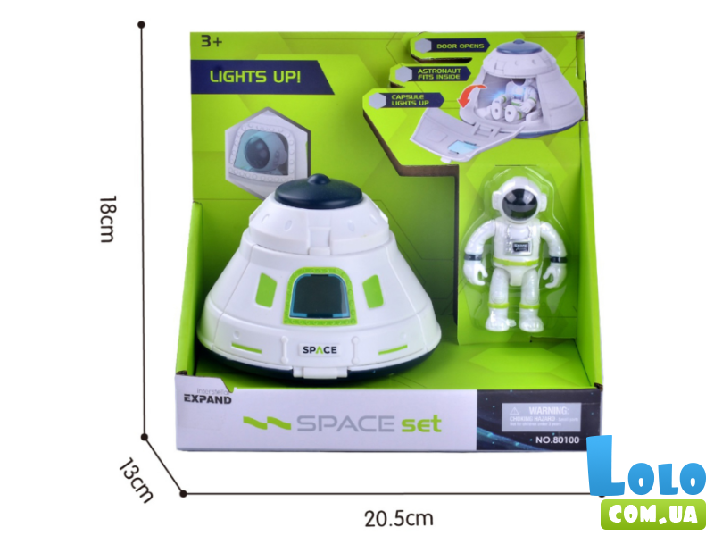 Космическая капсула с космонавтом