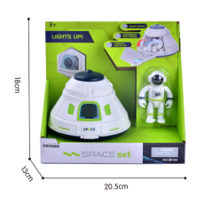 Космическая капсула с космонавтом