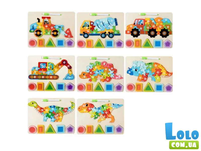 Деревянные пазлы-вкладыши (в ассортименте)